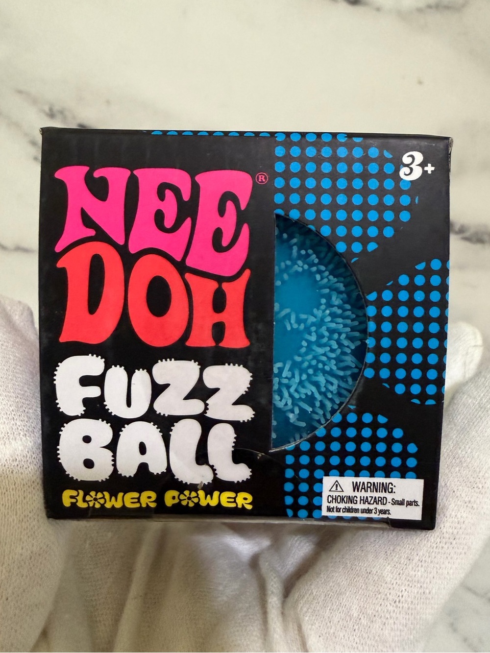 NeeDoh Fuzz Ball Flower Power - BLUE